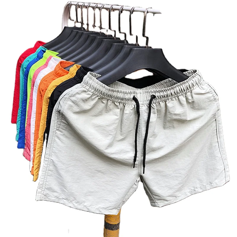 

Men's Drawstring Short Pants Swim Trunk Board Shorts Polyester Beachwear Blank Beach Shorts, Picture