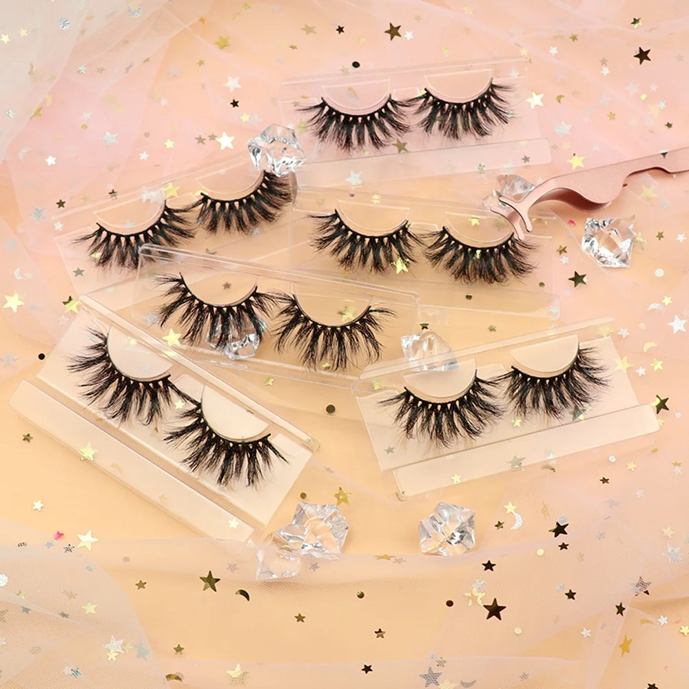 

2021 Top sales mink lashes 25mm 3d mink eyelashes vendor with customized boxes