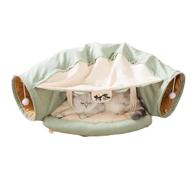 

Foldable cat tunnel cat passageway rolling ground chinchilla nest dog cat sofa bed furniture, Picture