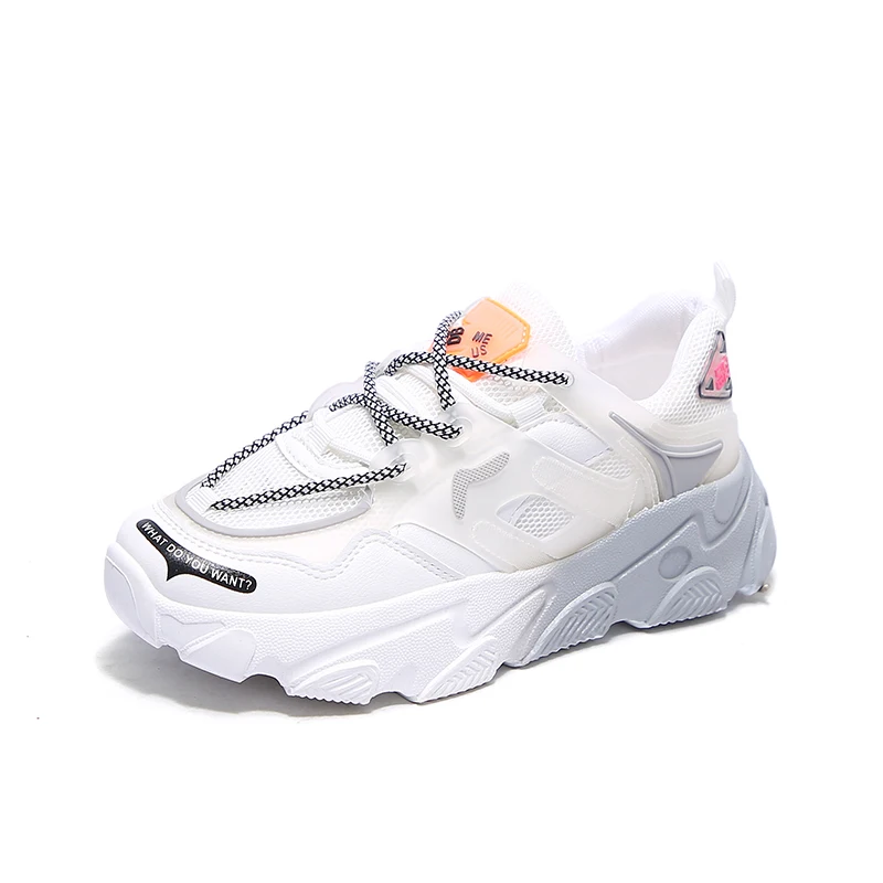 

Women Platform Chunky Sneakers 5cm high lace-up Casual Shoes luxury Designer Old Dad female fashion Sneakers 2021