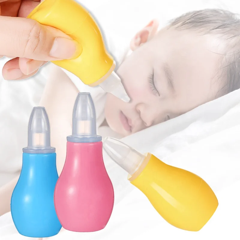 

Wholesale Babay silicone nasal aspirator Newborn nose cleaner Snob sucker