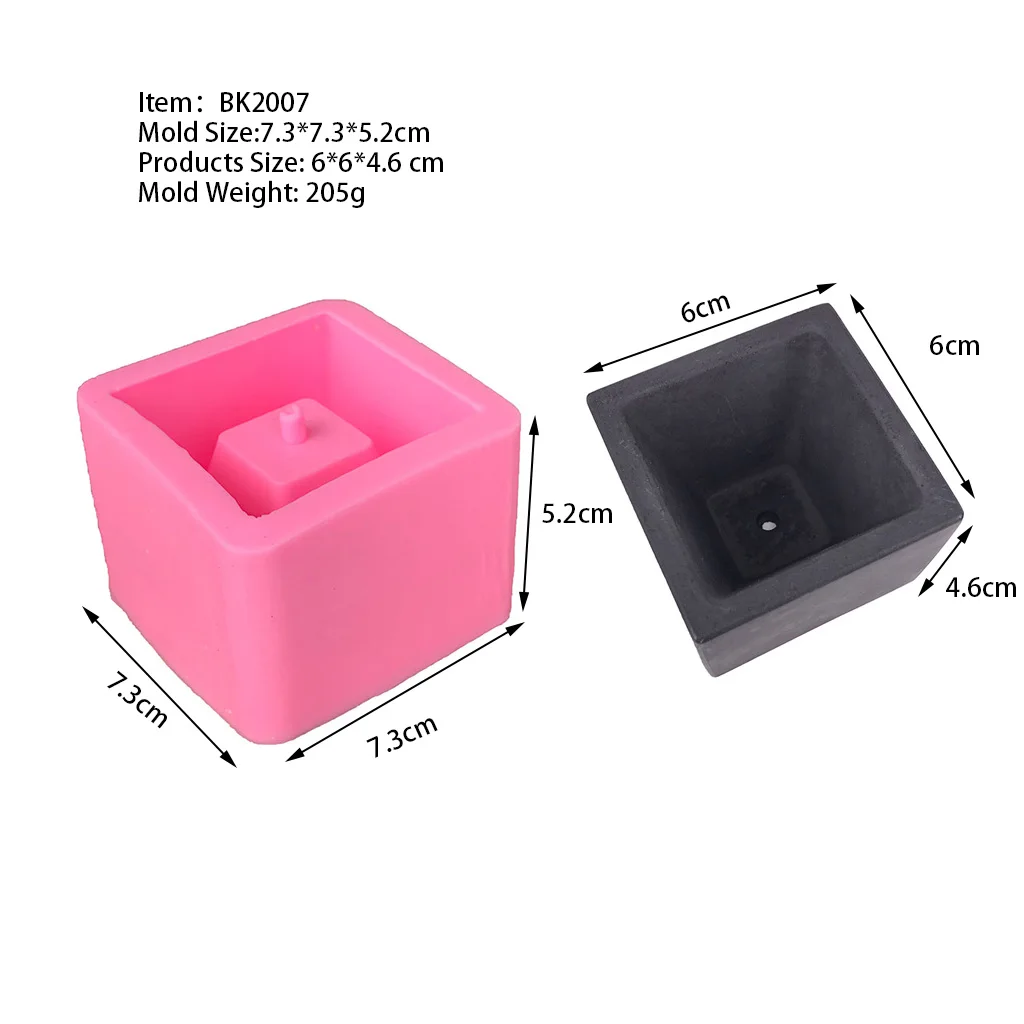

Square plant POTS silicone mold geometry aromatherapy plaster mold BK2007