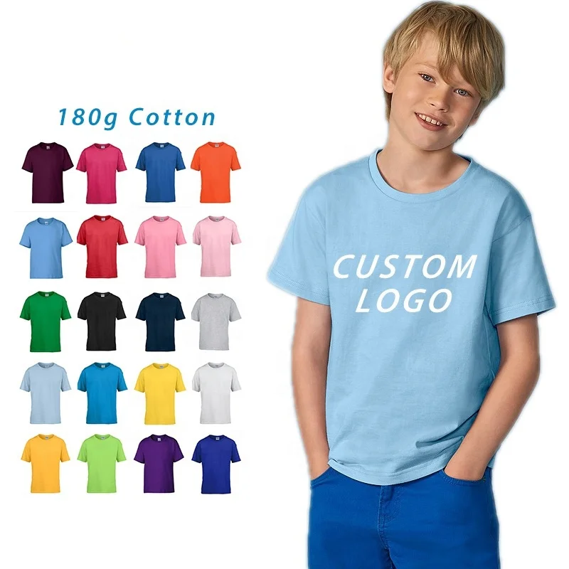 

HYD 2021 Custom Boy T-shirts Graphic t Shirts Printing Short Sleeve 100% Cotton For Kids Children, Accept custom