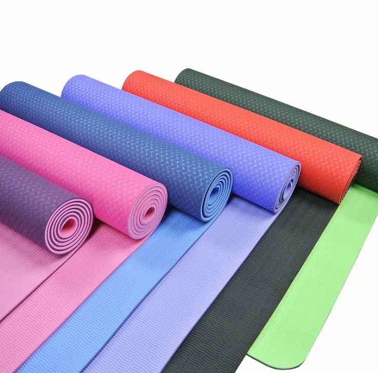 

Chloe Ting No-slip TPE Yoga Mat Manufacturer Eco-fridenly Yoga & Pilates 6mm OPP Bag Purple Pink Blue Red Black 183cm