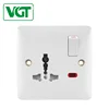British Standard 13A 1 Gang 3 Pin European Multi Functional Socket Switch