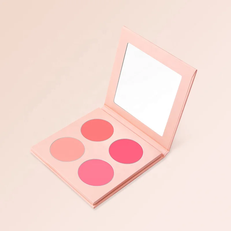

New Waterproof blush palette private label custom logo makeup blush, 4colors