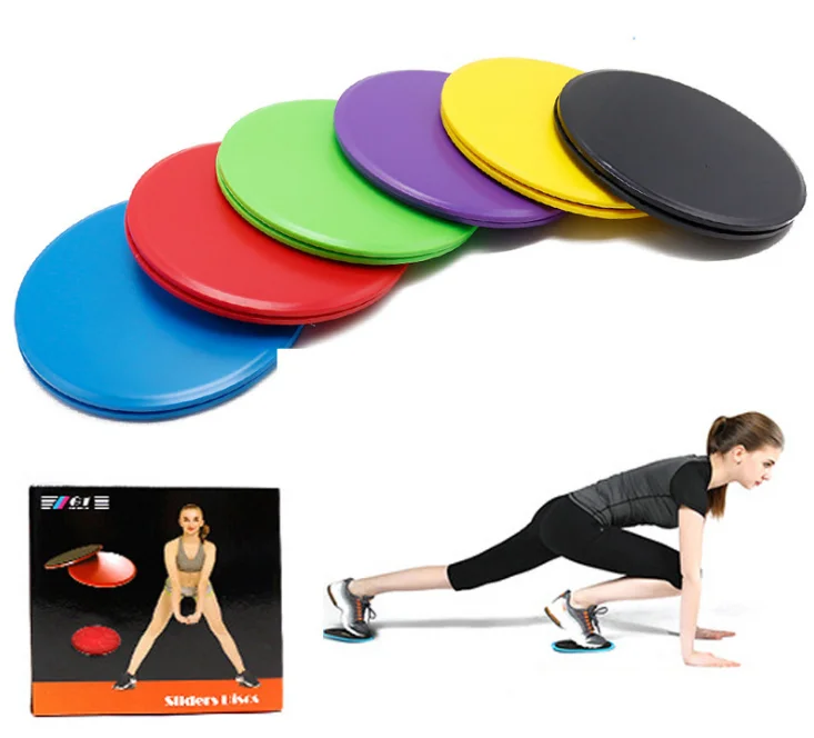 

OEM Custom High Quality PP Material Fitness Home Workout Round Exercise Gliding Discs Core Sliders, Black-pink-red-green-orange