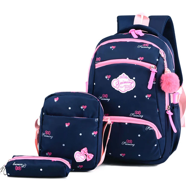 

3 pcs girl shoulder school bags online kids school backpack