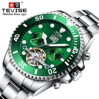 

TEVISE Men's Tourbillon Waterproof Watches Automatic Mechanical Watches Men Skeleton Watch Male Wristwatch Relogio Masculino
