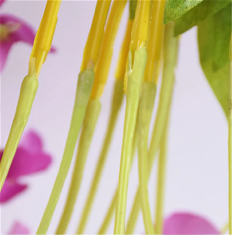 Cheap Decorative Plastic Vine Long Stem Silk White Wisteria Flowers