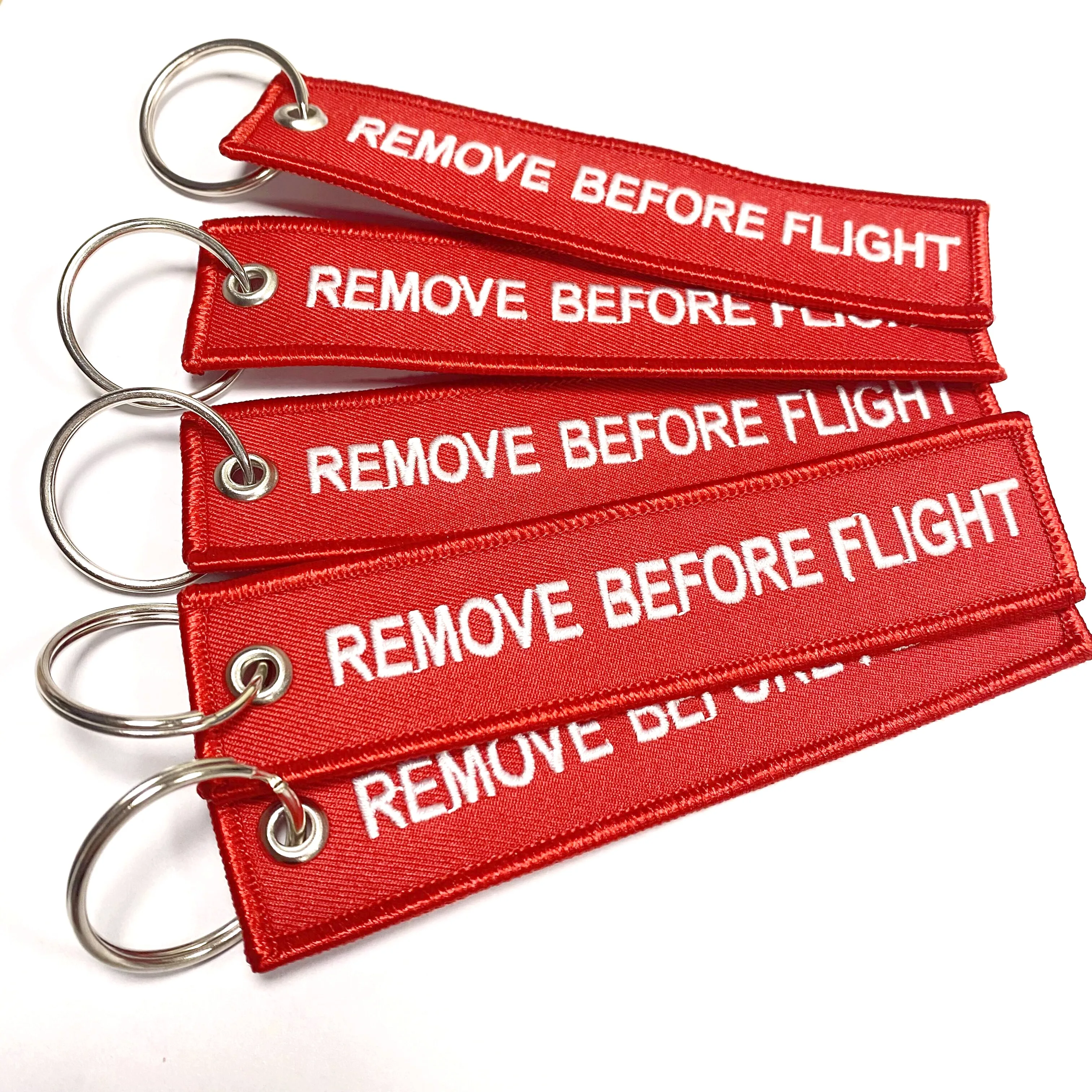 

Factory Cheap Custom Fabric Embroidered Keychain Flight Motorcycle Airplane Crew Jet Tag Pilot Embroidery Keychain