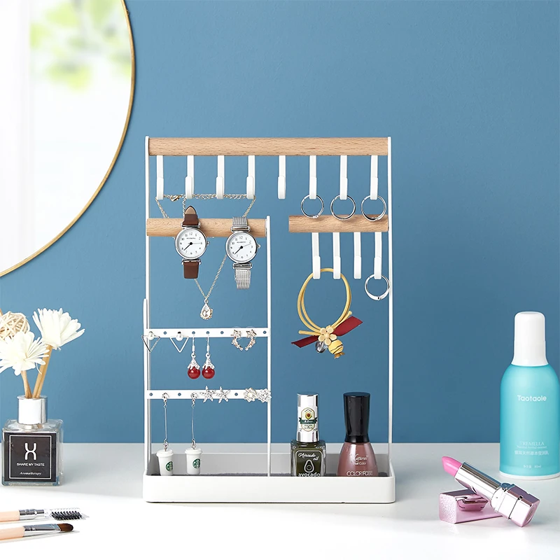 

New arrivals jewelry earrings display stand jewelry display stand earrings necklace rack, White