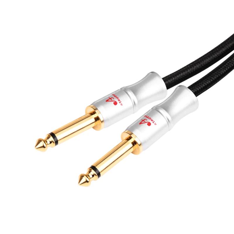 

Hifi 6.5mm TS Cable 6N OFC 6.35mm Audio Mono Jack 1/4" TS Cable Unbalanced Guitar Patch Cords Instrument Cable