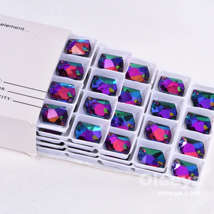 Best Quality Shiny K9 Crystal Sewing Gemstones 001VO Volcano Cosmic Glass Sew on Rhinestones for GYM Dress