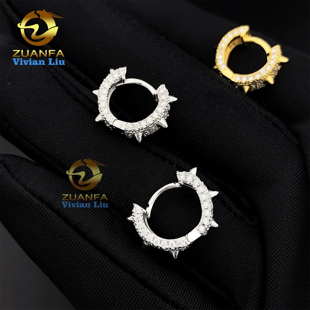 

Wholesale price fine jewelry women high quality luxury vvs moissanite diamond 925 sterling silver earrings