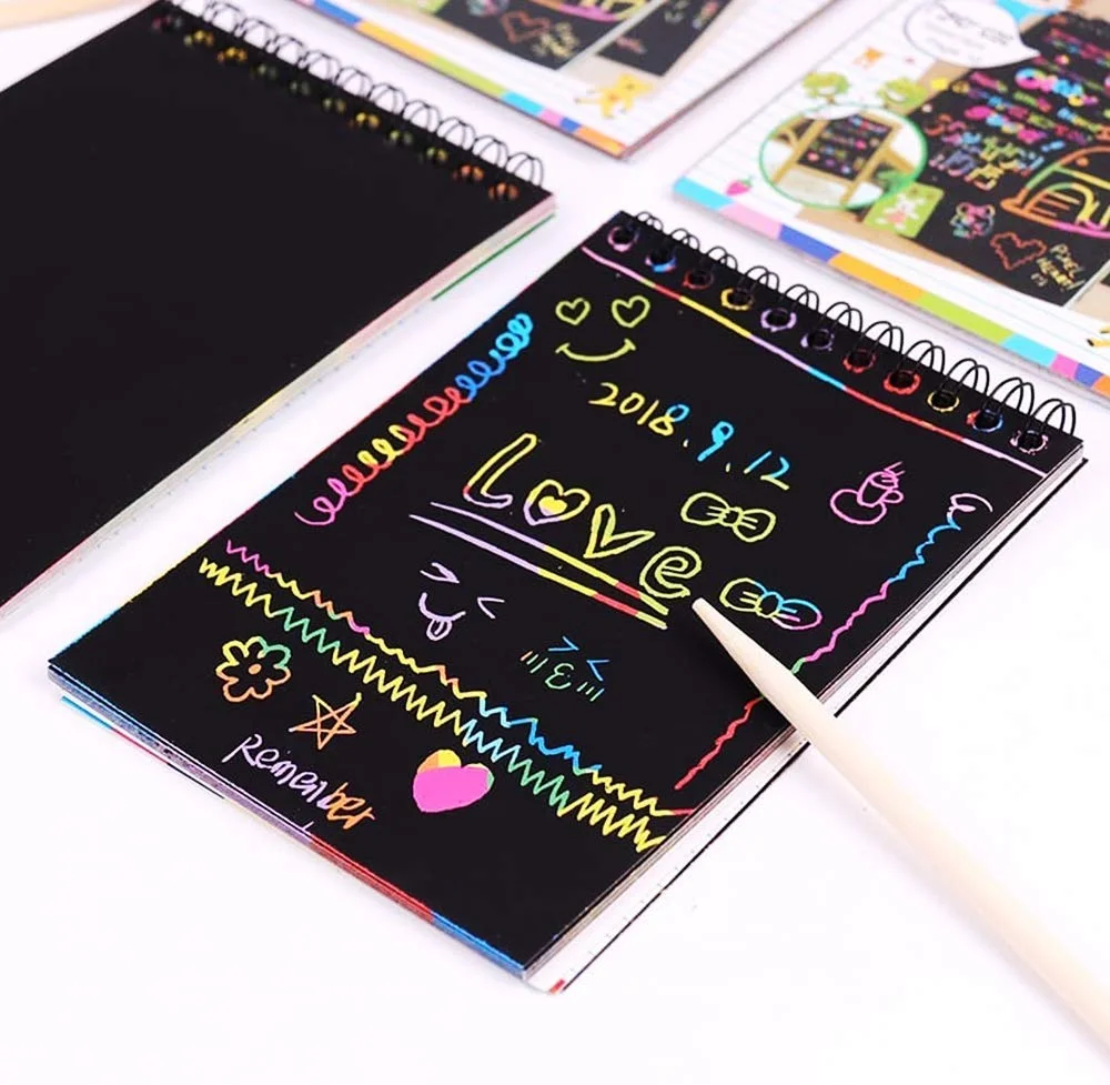 Scratch Art Drawing Paper Pads Book Notes For Kids And Adult Buy