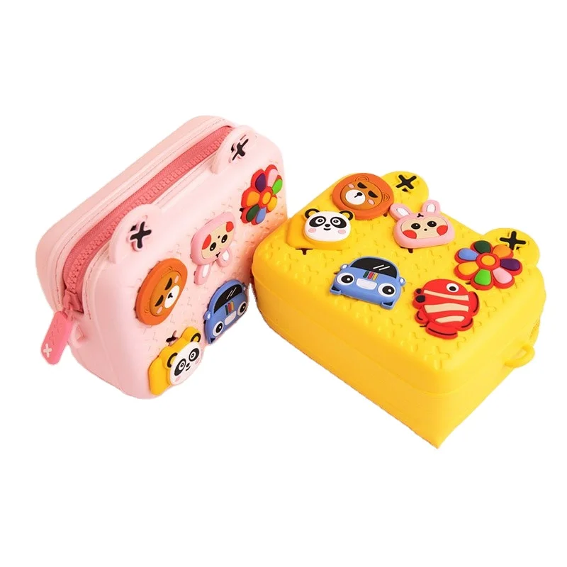

Children's change small bag princess messenger bag baby boy cute fashion trend diy single shoulder silicone messenger bag, Picture color , can be customized