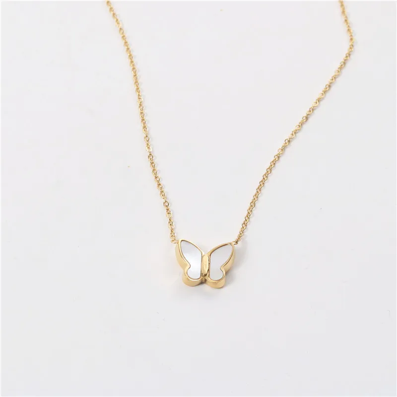 

High End PVD 18k Gold Plated 2021 Shell Necklace Womens Stainless Steel Jewelry, Gold color