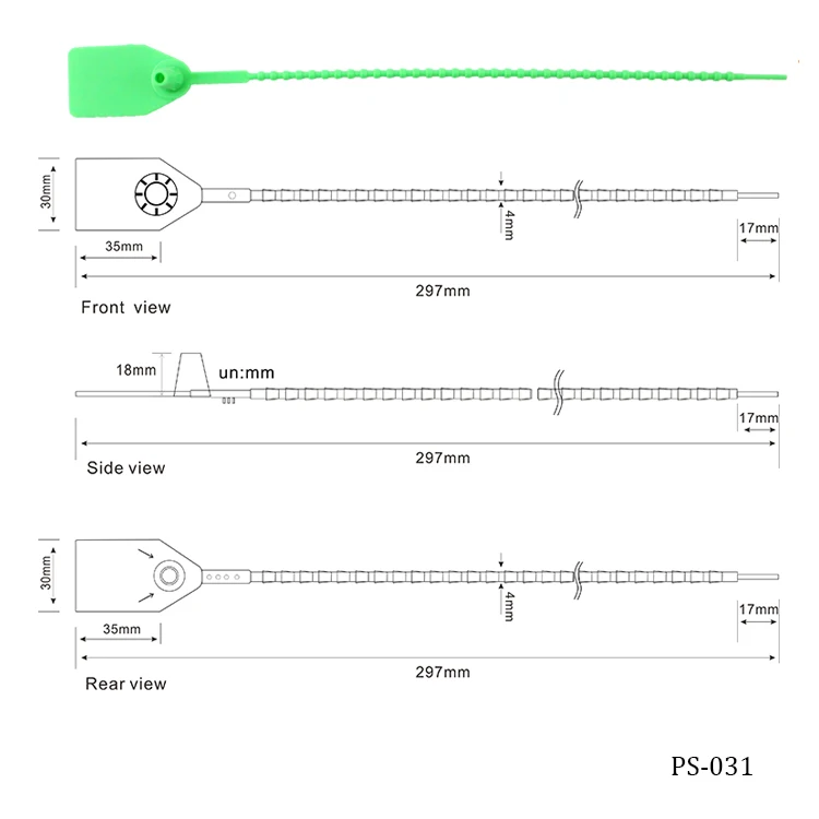 
China Plastic Peal Factory Directly Sale Airline Freight Transport container seal plastic seal security seal 