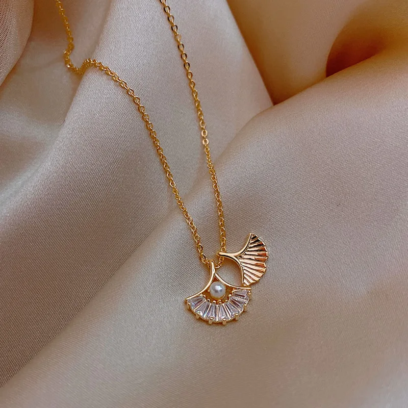

new statement pendant shell pearl necklace women