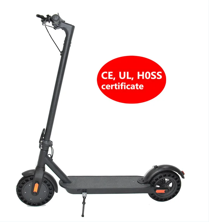 

Two Wheels Portable Scooter Electric With Kick Foldable Adult 350w Electric Scooters 10inch, Black