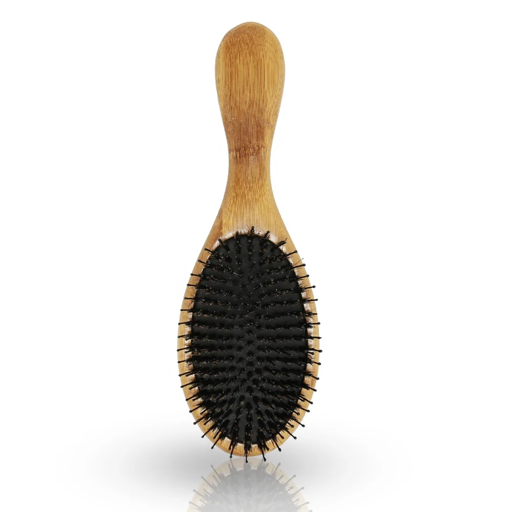 

Yuyao Jiangtai Brush Bamboo Series Handle Synthetic Hair Natural Brushes Comb Sustainable Wooden With Pins Organic Baby Set, Natural color