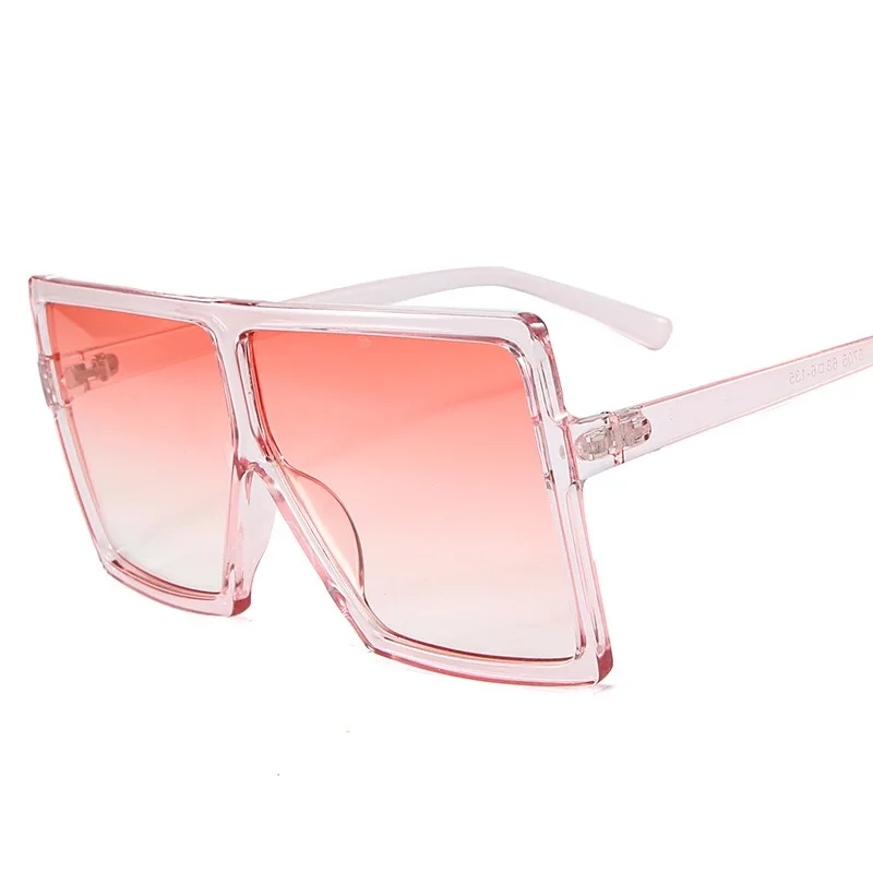 

2019 custom high quality oversized vintage woman rectangle fashion trendy uv400square sunglasses, Picture