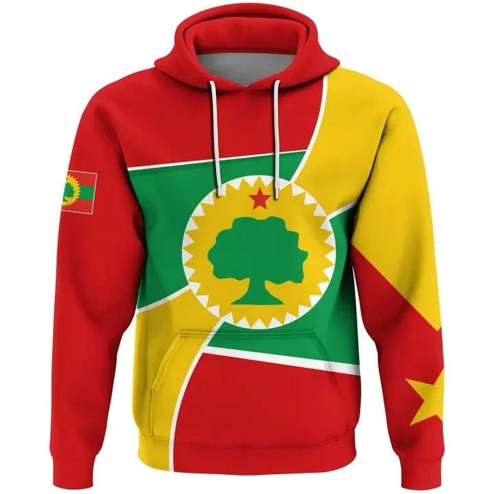 

Oromo Logo Tigray Nation Flag Pattern Autumn Long Sleeves Cheap Hooded Sweatshirts Wholesale Men Plus Size Pullover Hoodie, Customized color