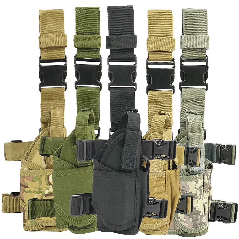 Universal Tactical Drop Leg Gun Holster Adapter Adjustable Left Right Handed Leg Thigh Holster Platform