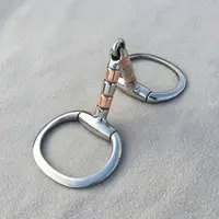 

13cm Eggbutt Bits Stainless Steel Horse Bit Jointed Mouth With Copper And Stainless Steel Roller Horse Riding Equipment