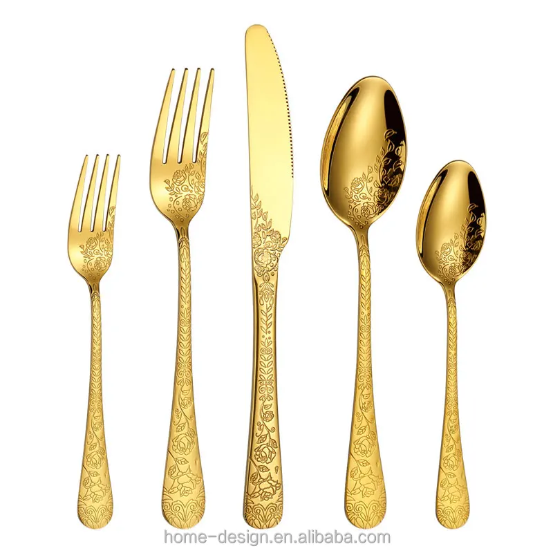 New 5pcs Contemporary Cutlery Western Steak Knife Fork Spoon Business Gifts Stainless Steel High Quality Tableware Set