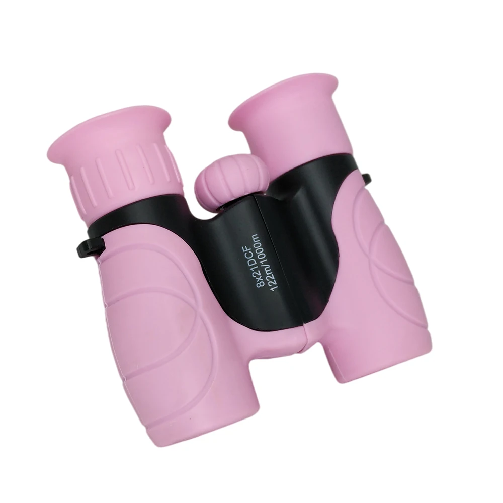 

New Fashion Custom Kids Binoculars for Children 6x21 8x21 10x22 Telescope for 3-12 Years Girls Pink Gifts