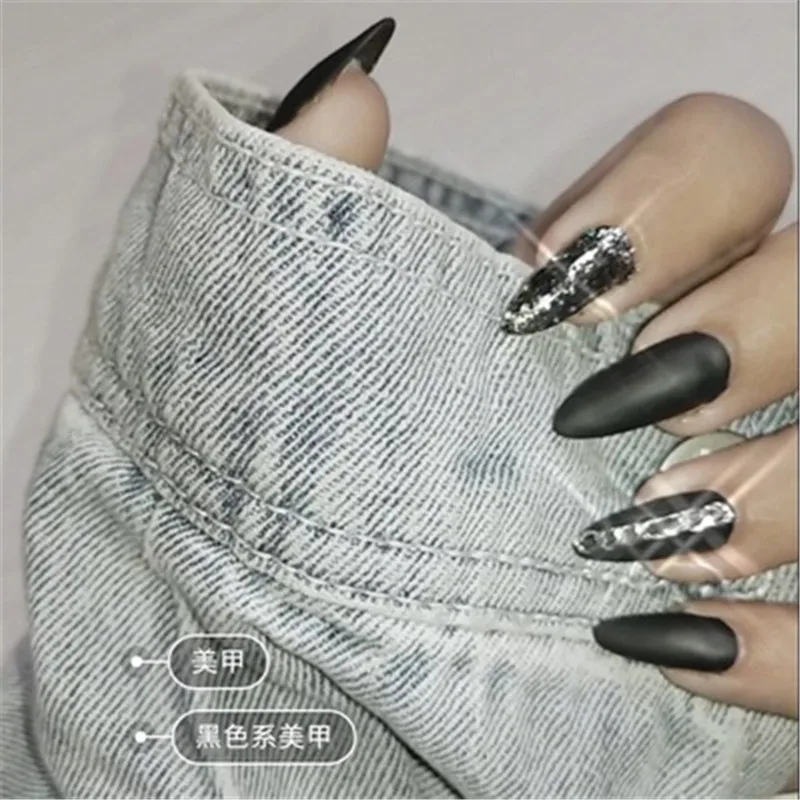 

women Removable ins style new Nail glue fashion hot sale fingernail waterproof nails with glue, Colorful