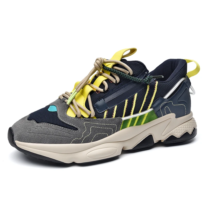 

2021 New Men's Casual Shoes Lacing Men's Shoes Light Comfortable and Breathable Walking Sneakers