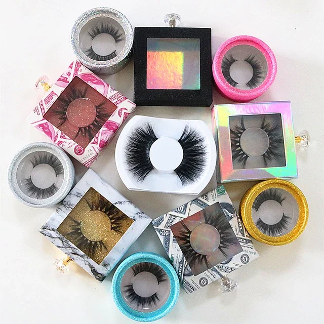 

AG79 Factory custom made black short lashes 3d mink eyelashes, Black color