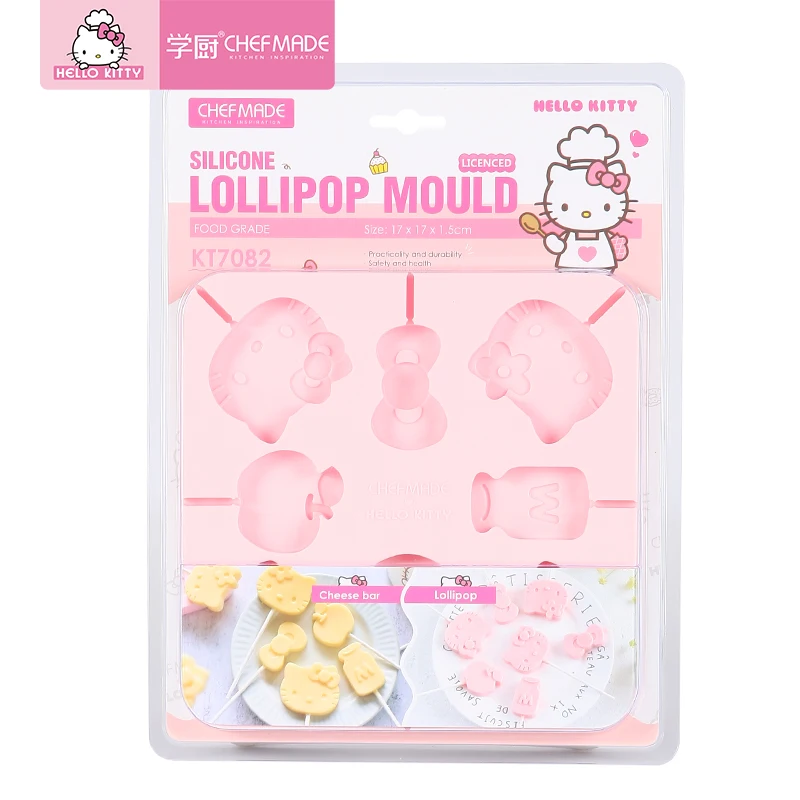 

CHEFMADE High Quality Food Grade Cute Pink Durable Using Various Silicone Mold Set Lollipop Mould