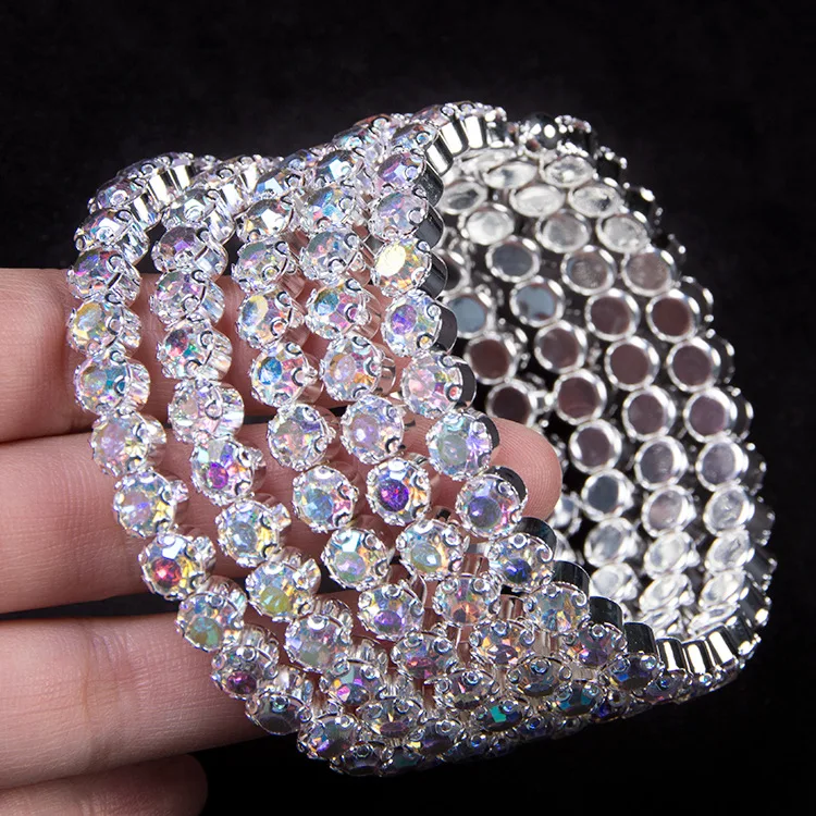 

Belly Dance Bracelet Show Accessories Arm Ring New Color Diamond Bracelet Dance Crystal Hand Jewelry, Picture shows