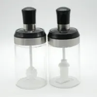 

Hot sale Kitchen reception High borosilicate glass bottle with silicone brush