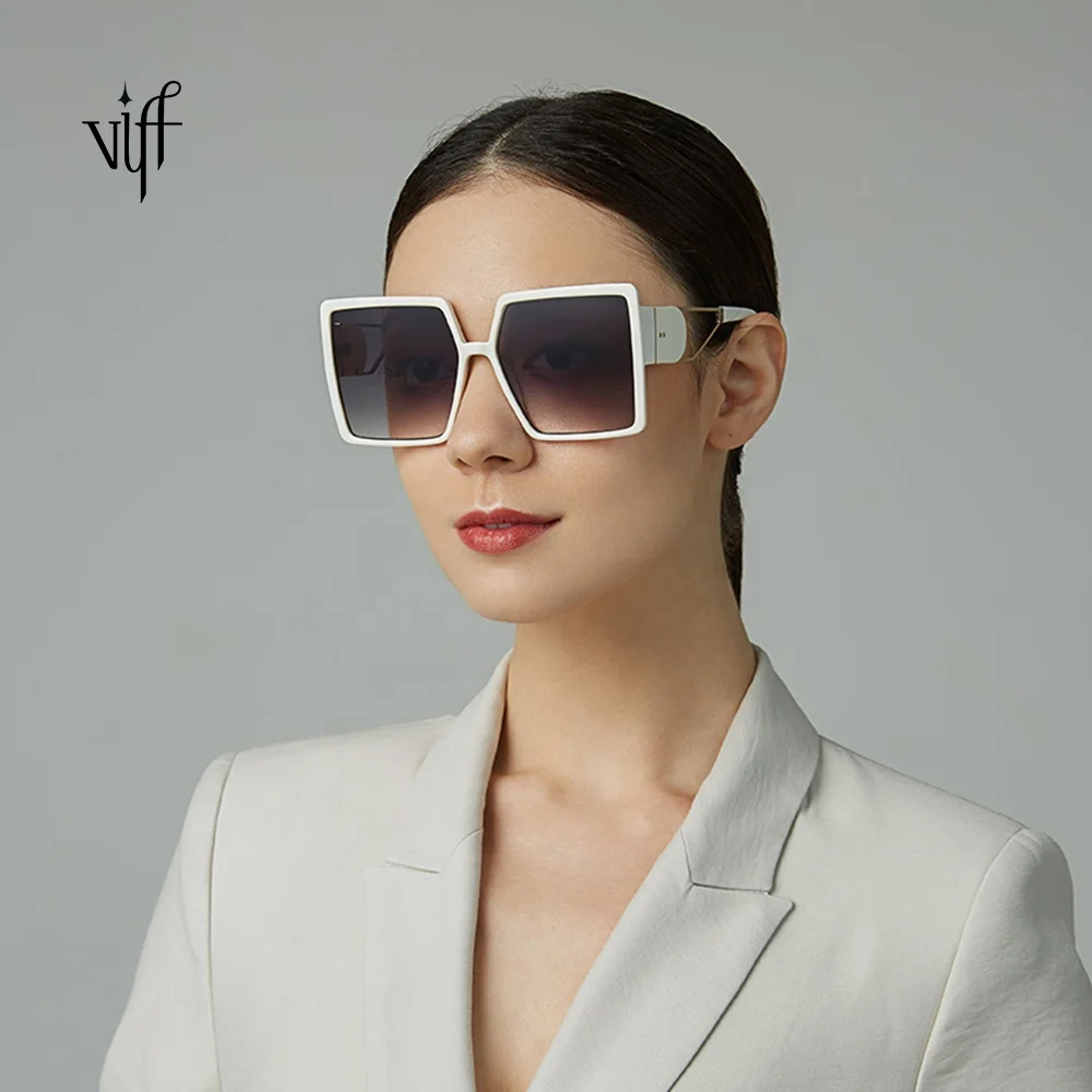 

VIFF Oversize Sunglasses HP19869 Plastic Square Frame Girls Sun Glasses