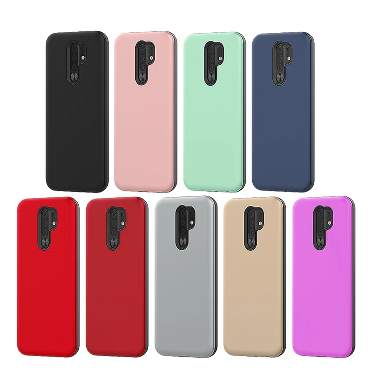 

Luxury design hybrid hard pc bumper soft tpu case for xiaomi redmi 9 back cover