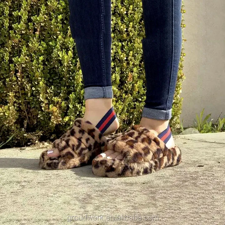 

GW hot selling comfortable winter ladies faux fur home slippers womens bedroom slippers, Colors