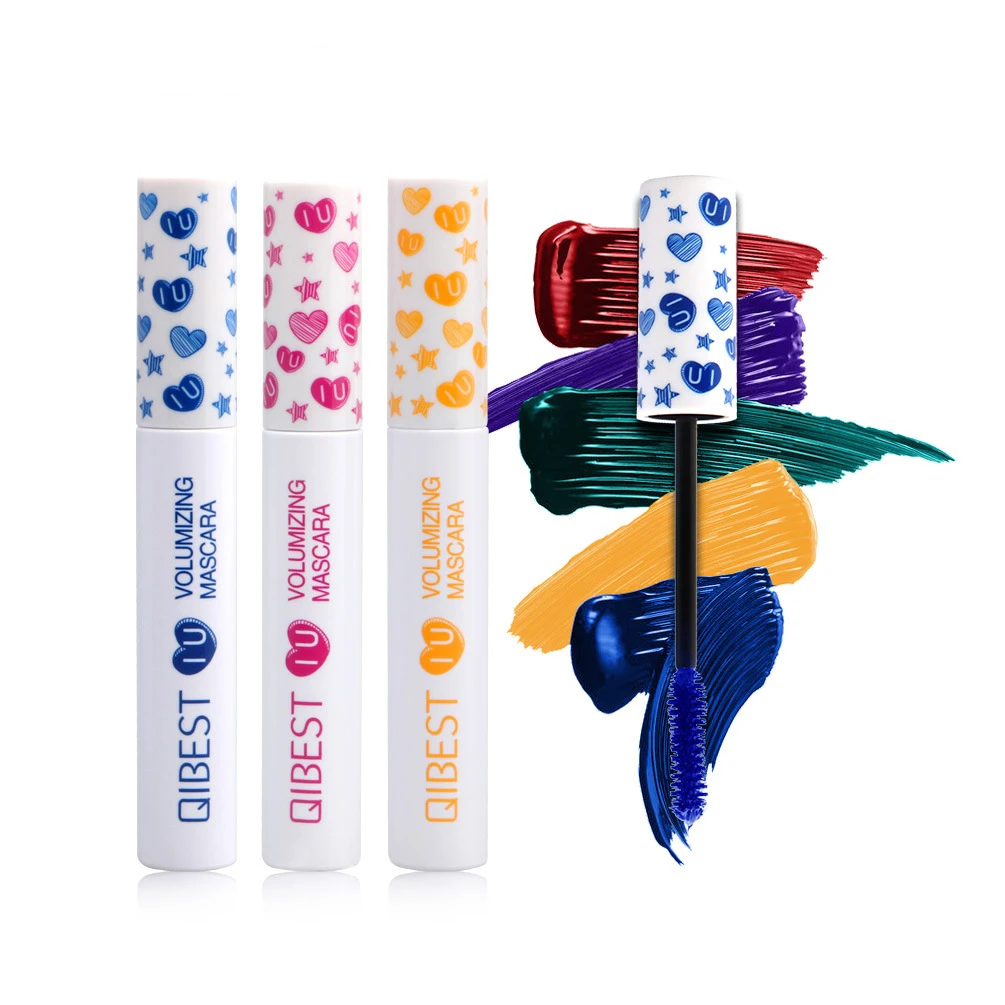 

7 Colors Make up Smooth Paste Cosplay Party Long and Smooth Curling Colored Mascara Long Lasting Waterproof Color Mascara, Multi colors