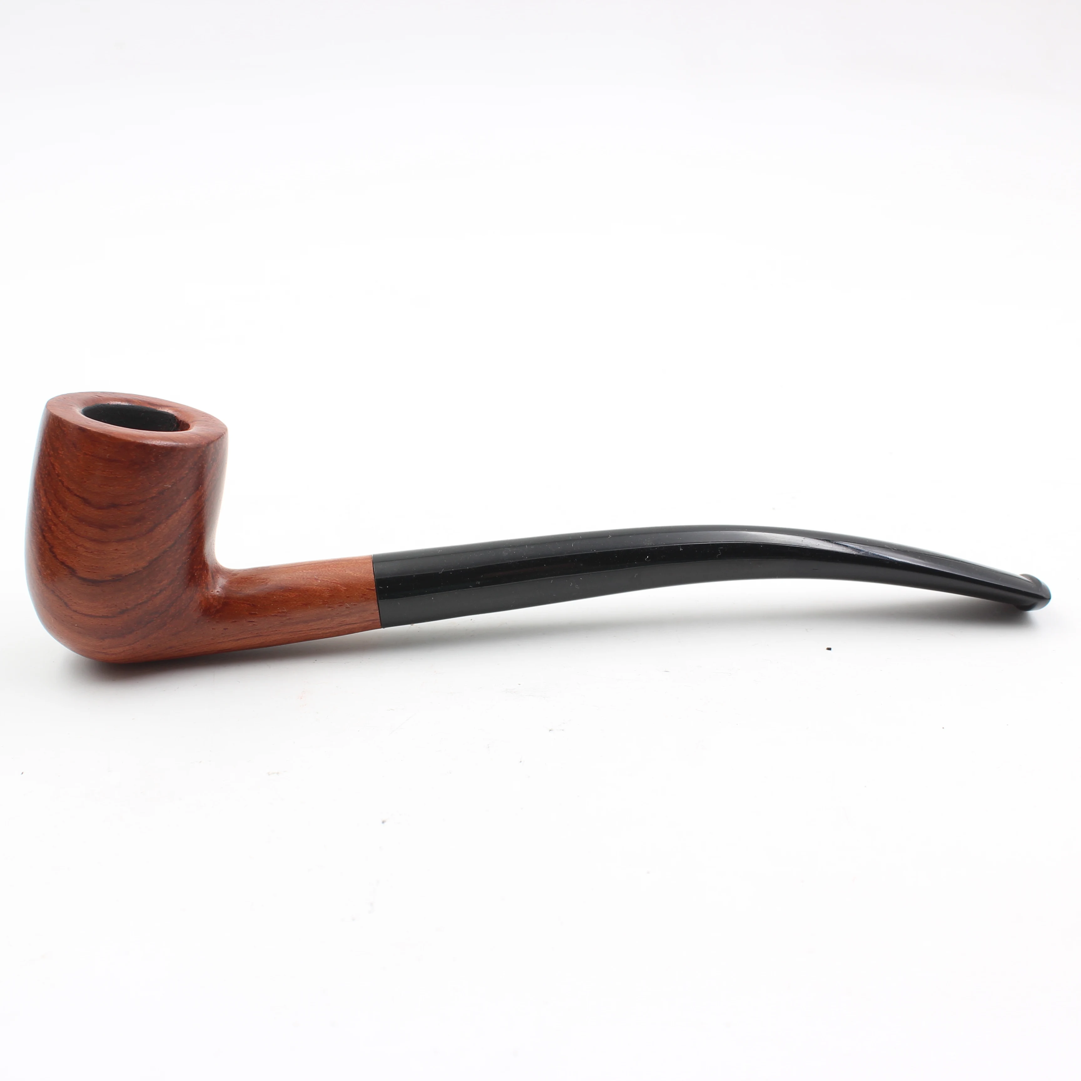

Classic Vintage Smoking Pipe Wood Smoking Tube 18cm Long 3mm Rosewood Tobacco Pipe Filter With Best Wooden Holder, Red