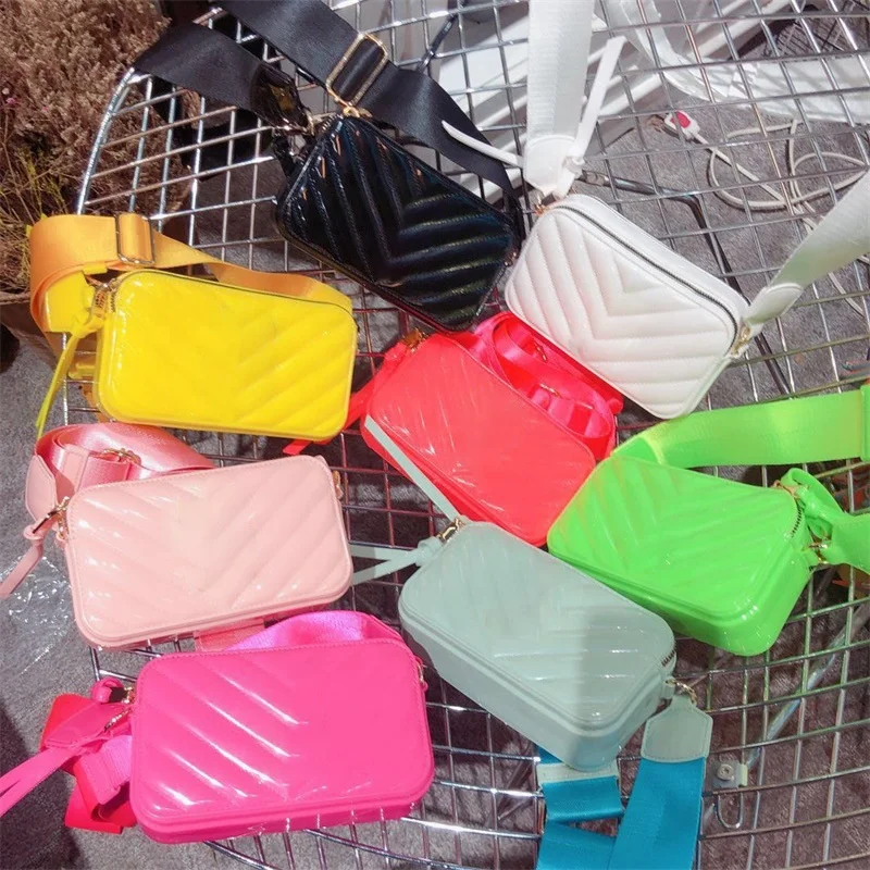 

Newest Female Simple Solid Color V shape Crossbody Bags Mini Purses Women Leisure Hand bags Shoulder Bags Handbags 2021 Ladies, 8 color options