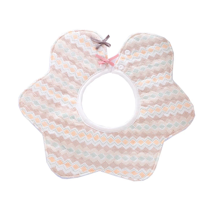 

New Baby Cotton Waterproof Flower Bib 360 Degree Rotating Newborn Toddler Bibs Baby Saliva Towel Wearable Drooling Bib