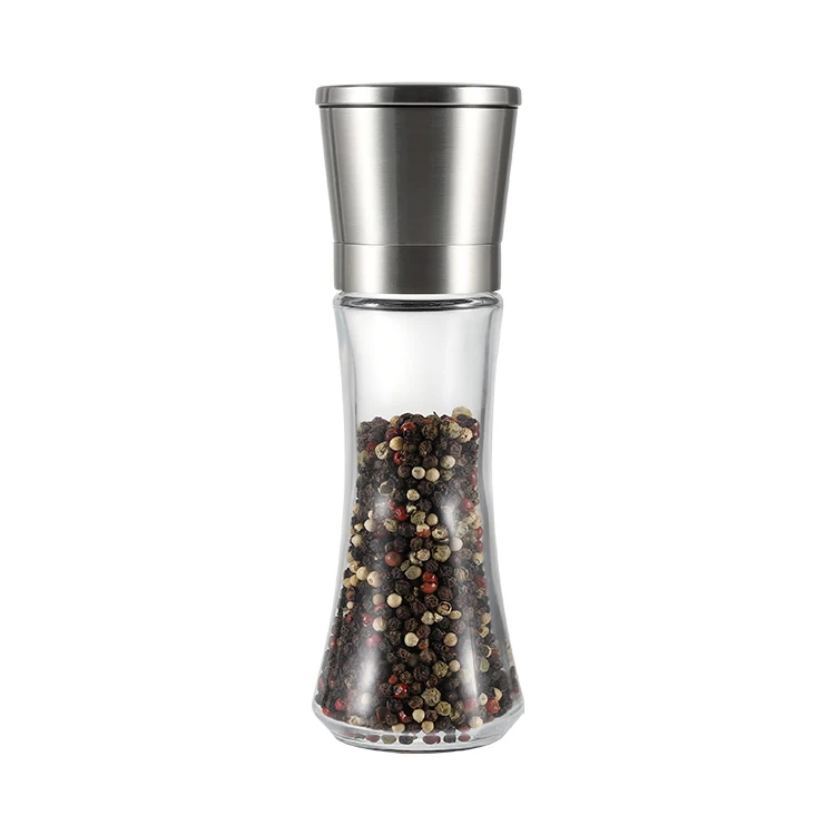 

Refillable LFGB Pepper Grinders stainless steel grinder salt and pepper shaker with Ceramic Adjustable Coarseness