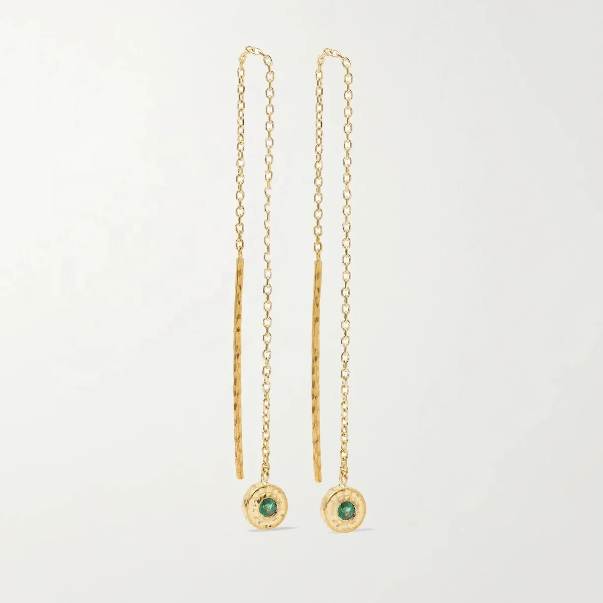 

925 Sterling Silver Hammered Slim Chain Elegant Thread Earring Findings Women