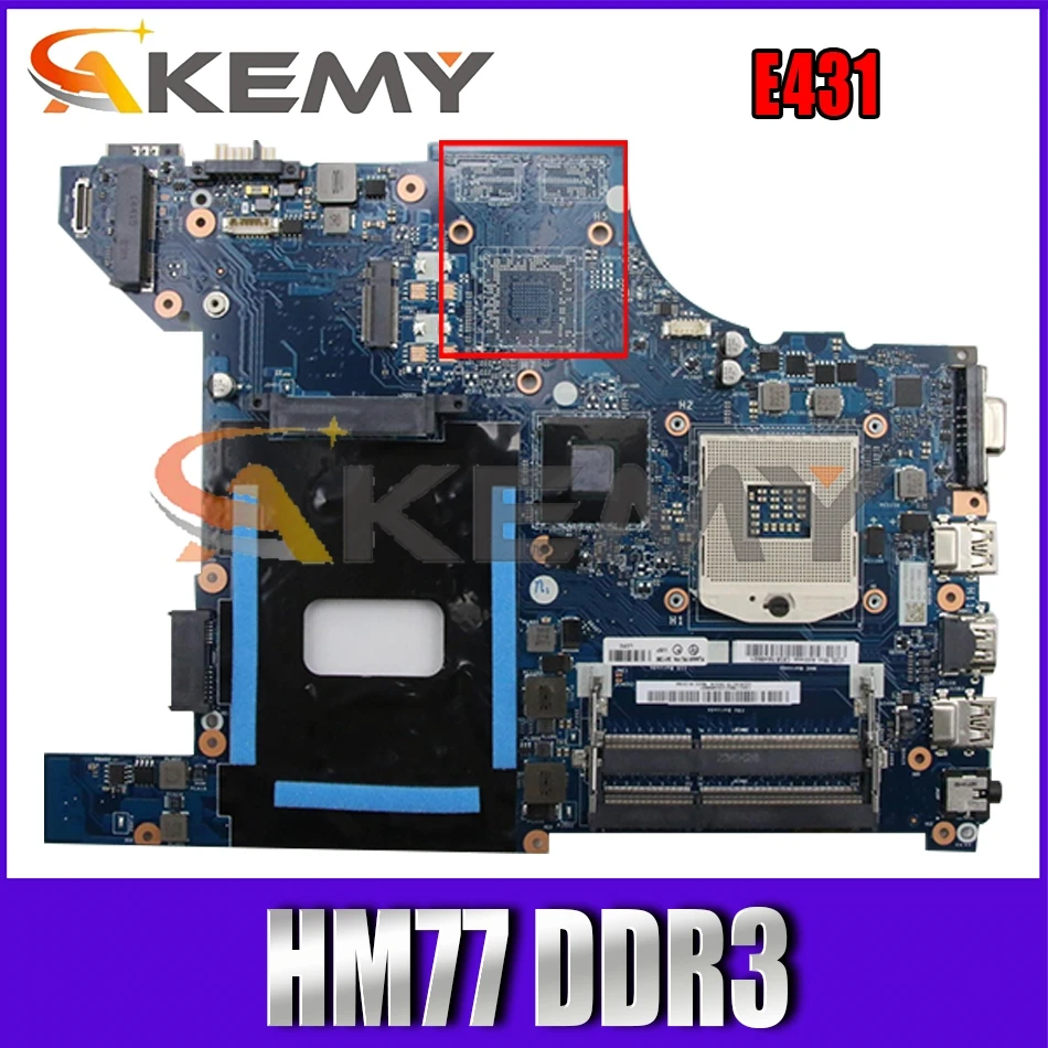 

Akemy VILE1 NM-A043 Motherboard For ThinkPad E431 Laptop Motherboard PGA989 HM77 DDR3 100% Test Work