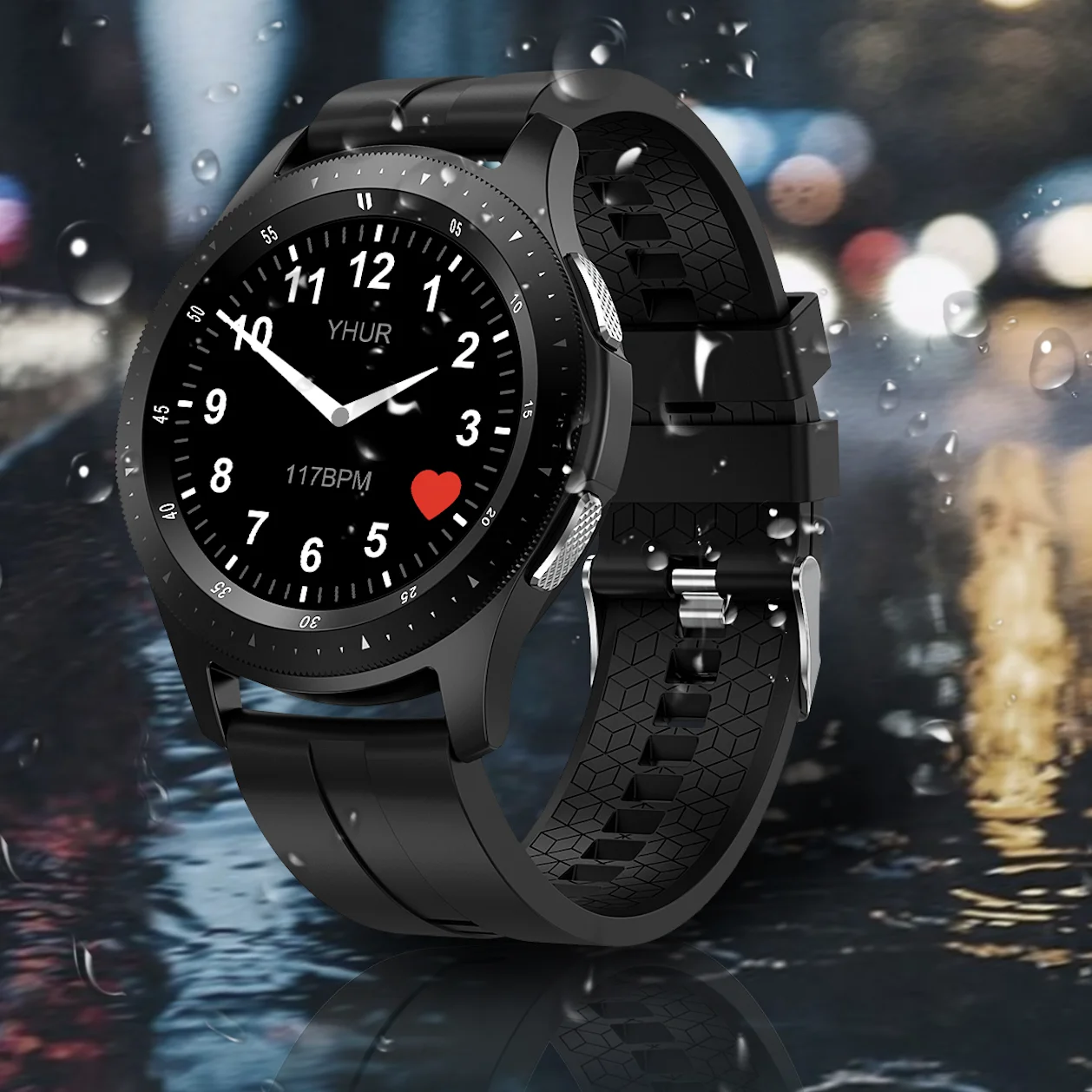 

China Round screen W68 Smartwatch Heart rate Step BT music call relojes inteligentes bike Sports smart watch