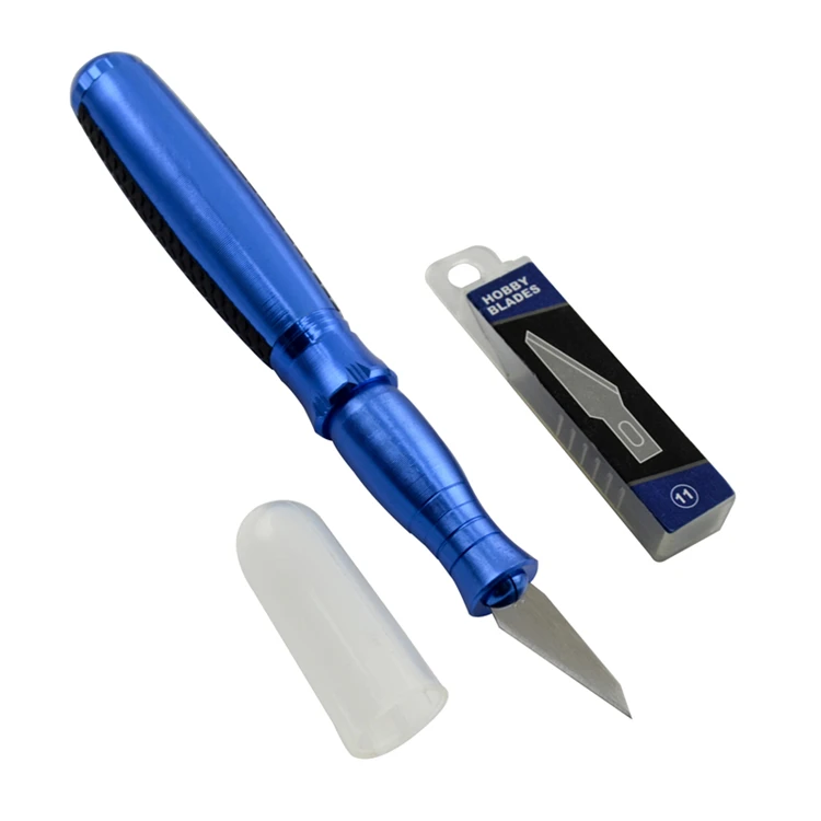 Ready To Ship High Quality Aluminum Craft Hobby Knife With 11 Hobby
